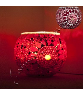Portavelas Turco - Cristal Murano -Artesania Turca Tamaño 2