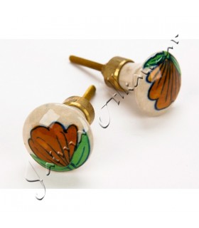 Pomo Diseño Flor - 6 cm - Enganche con rosca - Muy elegante