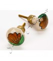 Pomo Diseño Flor - 6 cm - Enganche con rosca - Muy elegante