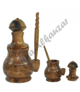 Schüssel und Holzstab (Kujul) - Stamm der Tuyya (Sabina)