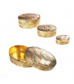 Set Tres Cajitas Bronce y Alpaca - Una se meter dentro de otra