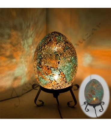 Uovo lampada - mosaico Crackle - novità