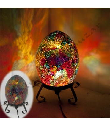 Uovo lampada - mosaico Crackle - novità