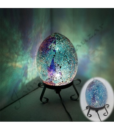 Uovo lampada - mosaico Crackle - novità