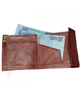 Cartera de Piel Cuadrada - Cuero Grabado - Varios Colores