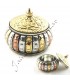 Cajita Bronce Grande- Grabado Floral Relieves - 6 cm
