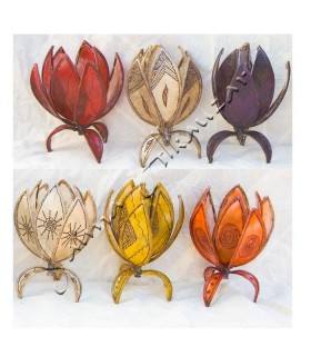 Flower Table Lamp Skin - Various Colors - Painting with Henna