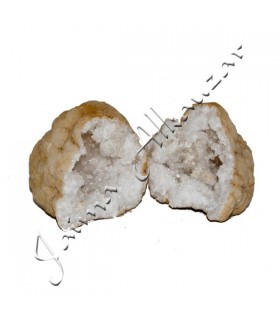 Geode - Rock Mineral - Quartz - abre em 2 peças-15 centímetros