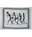 Tela Algodon-India- Tribu 4 Hombres-Artesana-210 x 245 cm