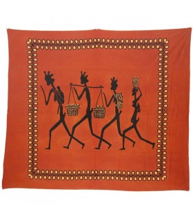 Índia-Tela Cotton-4 tribal homem-Artisan-210 x 245 cm