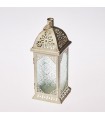 Lanterna invecchiato-bianco-Rectangulo-cristal-Trasnparente-26 cm