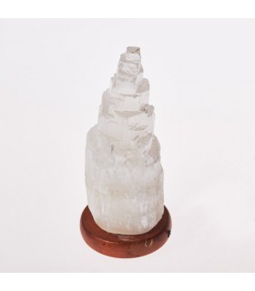 Lámpara Selenita Catedral - USB - Mineral Natural