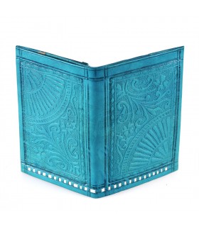Cartera de Piel Rectángular - Cuero Grabado - Varios Colores