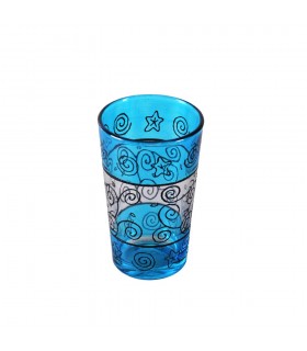Juego 6 Vasos de Té Grabados -  Filigrana Floral Henna - Diseño Marino