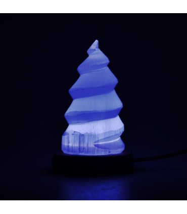 Lámpara Selenita Esfera - USB - Mineral Natural