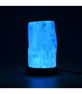 Lámpara Selenita Tronco - USB - Mineral Natural