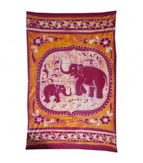 Tela Algodon-India- Familia Elefante-210 x 135 cm