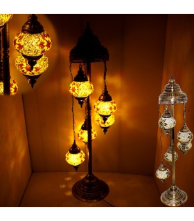 Lampara Turca - Suelo - Altura 110 cm - Cristal Murano - Mosaico