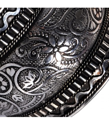 Bracelet en argent - imprimé Floral - alpaga