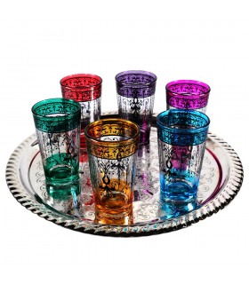 Tasses à thé jeu 6 imprime design papillon - filigrane Floral henné-