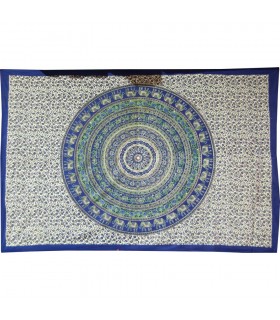 India-Cotton Elephant with Pecock Floral-Artisan-210 x 240 cm