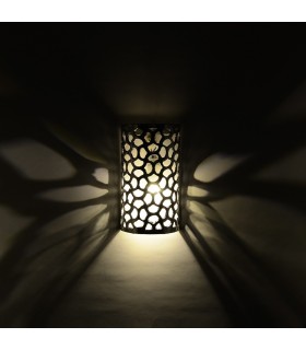 Aplique Pared Alumino Calado - Jinkgo Biloba - Acabado Pulido - 19'5 cm