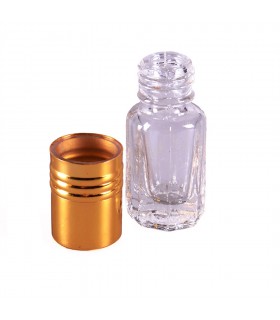 Perfumero Cristal - Roll On - 3 ml - Cabeza Dorada