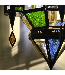 Lampara Cristal Andalusí Colores Colgante - 3 Tamaños - Arabe