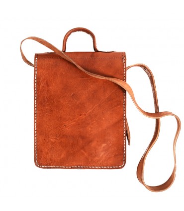 Cartera Artesana Cuero - Gran Calidad - 2 Compartimentos - 27 cm