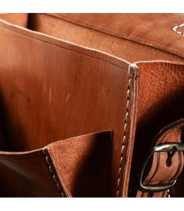 Artisan portfolio leather - great quality - 2 compartments - 27 cm