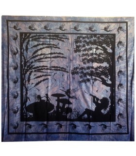 Tessuto India enchanted forest - 240 x 210 cm