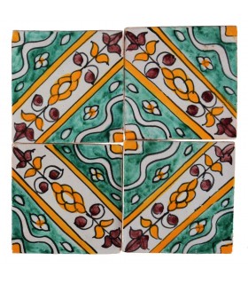Al-Andalus - 10 cm - several designs - handcrafted tile - model 21