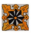 Andalusian Mosaic Tile - 10 cm Handcrafted - Model 22