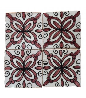 Al-Andalus - 10 cm - several designs - handcrafted tile - 24 model