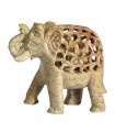 Elefante Onix Calado con Hijo dentro- Artesanal - 10 cm