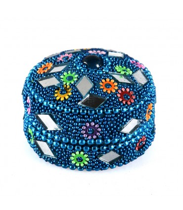 Bright round box - pill box - various colors - without velvet