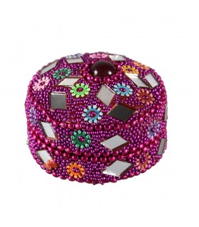 Bright round box - pill box - various colors - without velvet