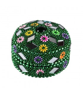 Bright round box - pill box - various colors - without velvet