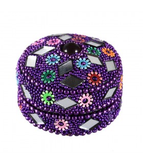 Cajita Redonda Brillante - Pastillero- Varios Colores - Sin Terciopelo