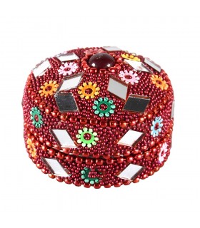 Bright round box - pill box - various colors - without velvet