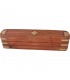 Red Wood Pencilbox - Incense Box - Rotating - 3 Compartments