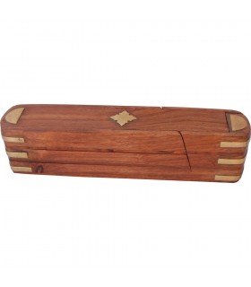 Rotary Incensario-Lapicero - 3 Fächer - rot Holz