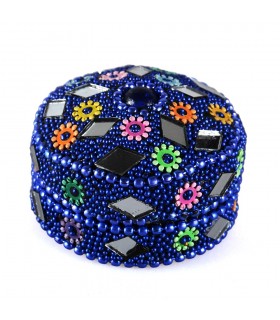Bright round box - pill box - various colors - without velvet