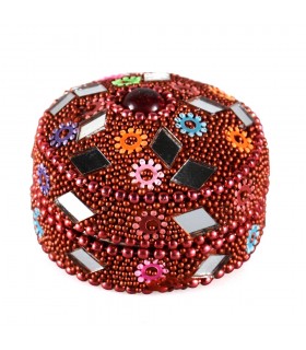 Bright round box - pill box - various colors - without velvet