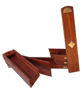 Legno incensario rotativo Lapicero - 3 scomparti - rosso