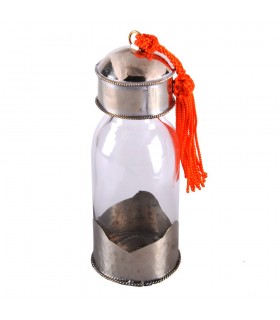 Vaso di cristallo - rivestito con Alpaca - oli speciali