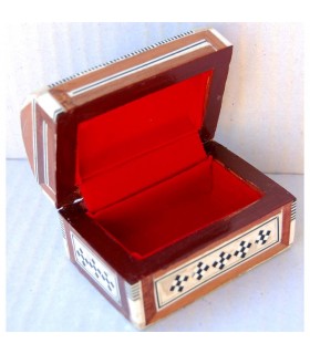 Little WhiteTrunk Square - Nacar - Velvet - Inlaid in Egypt