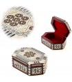 Oval White Box - Shell - Velvet - Intarsien von Ägypten
