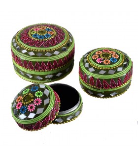 Spiel 3 Boxen helle glitter Floral-Velvet - Farben