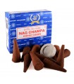 Zapfen Räucherstäbchen Nag Champa - SATYA - 12 Einheiten - enthält Base